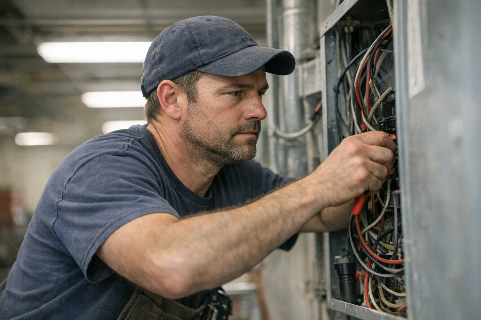 Ayres Electric professional electrician at work